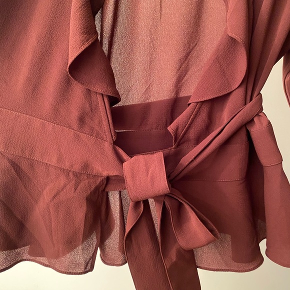 ARITZIA LITTLE MOON Julep Blouse in Truffle - Picture 8 of 9